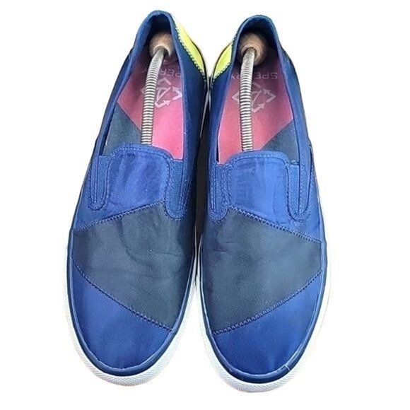 Mens Sperry STS 19283 Skateboard Loafer Blue/Black/Yellow Size 10.5 - Picture 7 of 11